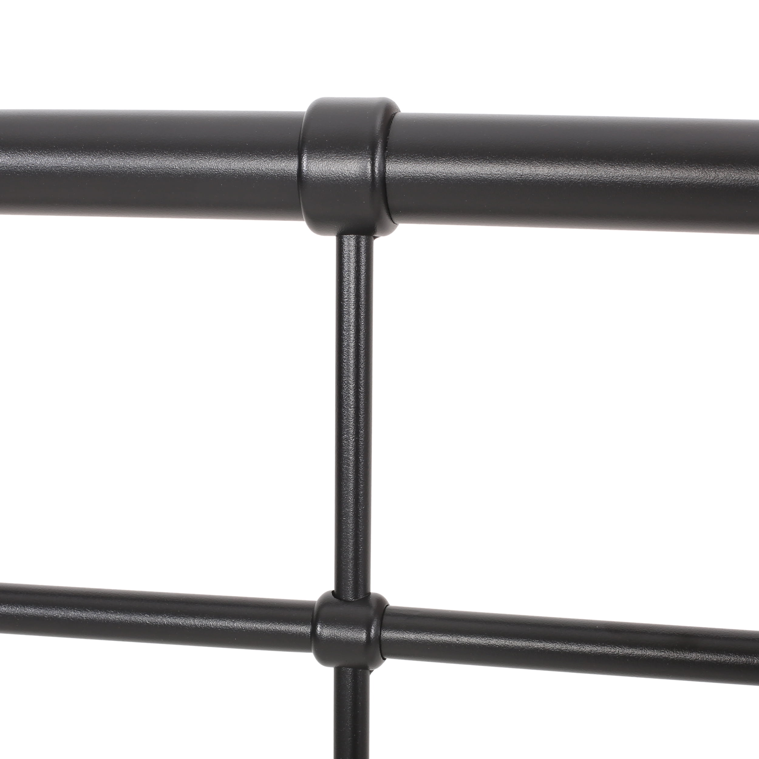 Noble House Aron Industrial Iron King Headboard, Flat Black