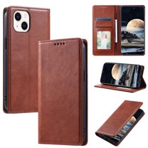 Nalacover for iPhone 15 Wallet Case, Vintage PU Leather Book Folding Folio Case with Credit Card Slots Hidden Magnetic Closure Flip Kickstand Shockproof Slim Phone Case,Brown