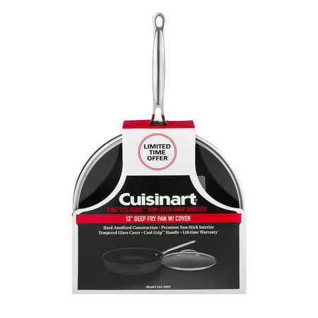 Cuisinart Chef's Classic Non-Stick Deep Fry Pan With Cover - 12 Inch Pan, 1.0