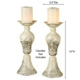 thumbnail image 3 of Floressa Candleholder Pair Silver Silver Metallic Candleholder Pair, 3 of 5