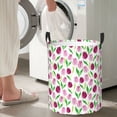 thumbnail image 5 of Sikiie Tulips Flowers Print Round Dirty Clothes Basket, Waterproof Standing Foldable Storage Basket, for Laundry Room, Bedroom, Bathroom Storage-Small, 5 of 6
