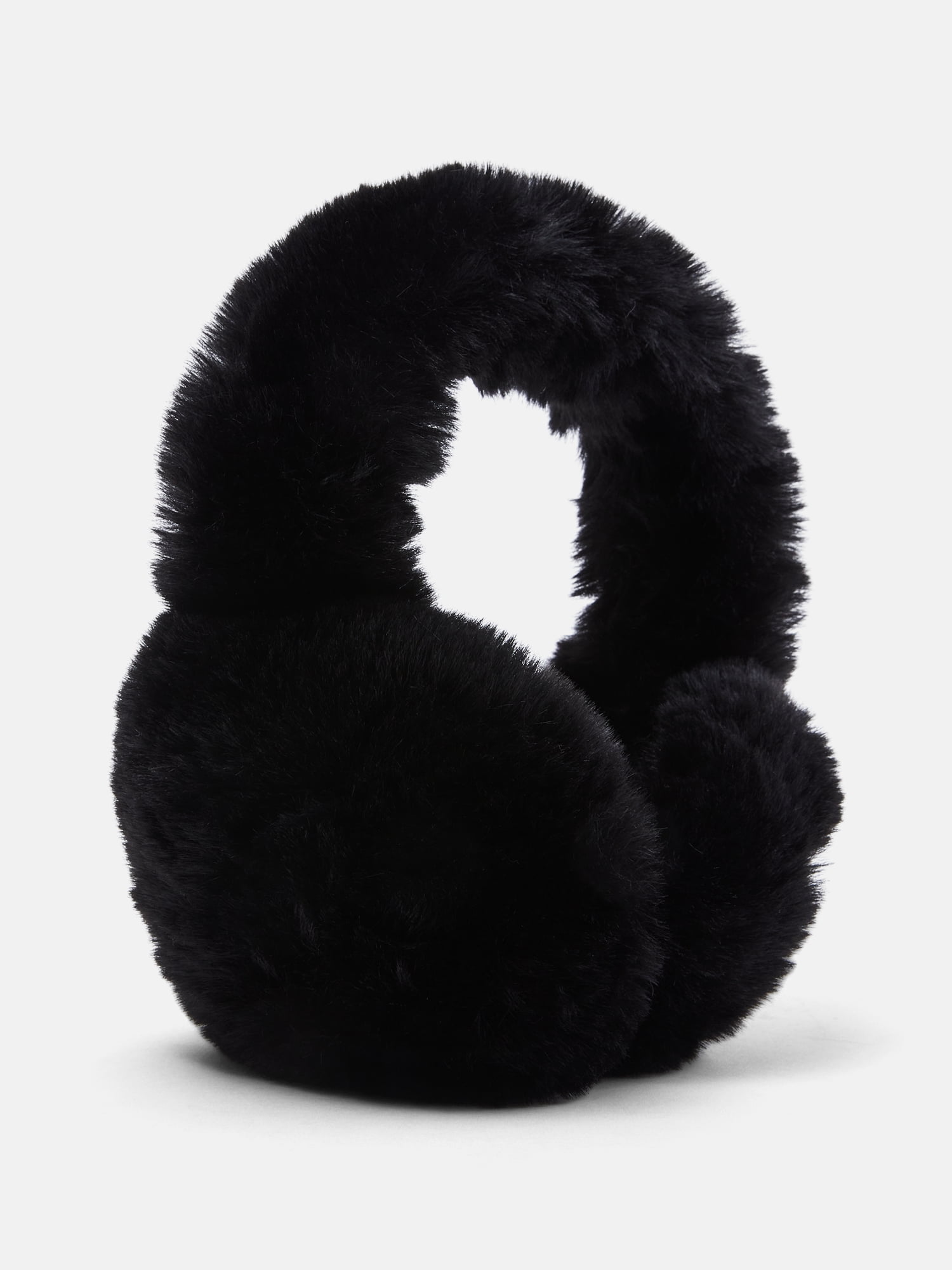 Time and Tru Women's Faux Fur Earmuffs, One Size, Black