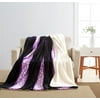 All American Collection New Embossed Throw Blanket with Sherpa/Borrego Backing Queen/King Size