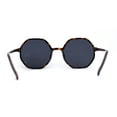 thumbnail image 4 of Mens Retro Squared Octagon Plastic Hippie Sunglasses Tortoise Black, 4 of 4