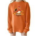 thumbnail image 2 of Hxshgdsn Womens Tops Women's Thanksgiving Sweater 2025 Drop-Shoulder Fall Warmth Essentials Fall Outfits For&nbsp;Women&nbsp;2025 Orange 2XL, 2 of 4