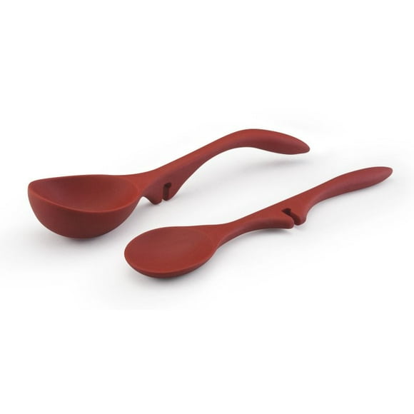 Rachael Ray Tools and Gadgets 2 Piece Spoon and Ladle Set in Red