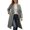 Grey, variant on Long Notched Lapel Wool Blend Overcoat, Solid Two Button Loose Trench Outerwear, Warm Fall Winter Coat, 1 Piece, S-XXL Plus Size Friendly