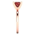 thumbnail image 3 of Clara Pucci 14K Rose Gold Solid Gold Garnet Solitaire Anniversary Ring for Women - 1.5 cttw Princess Cut, 3 of 8