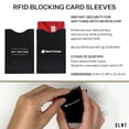 thumbnail image 2 of Silent Pocket Card Guard Secure RFID Sleeves | Radio Frequency Shielding Technology | Fits Standard Credit Cards or ID | Water-Resistant Construction, Matte Finish | Black, Pack of 5, 2 of 6