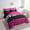 Hot Pink, variant on Erosebridal Zebra Leopard Print Bedding King Size, Rectangle Geometric Bed in a Bag King size, Animal Decorative, Reversible