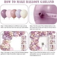 thumbnail image 4 of 153Pcs Purple Baby Shower Decorations for Girl, Double-stuffed Pink Purple Balloon Arch Kit Baby Boxes with Letter Foil Butterfly Balloons Sticker for Birthday Wedding Party Supplies, 4 of 14