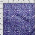 thumbnail image 3 of oneOone Georgette Viscose Purplish Blue Fabric Ocean Underwater Life Sewing Material Print Fabric By The Yard 42 Inch Wide, 3 of 4