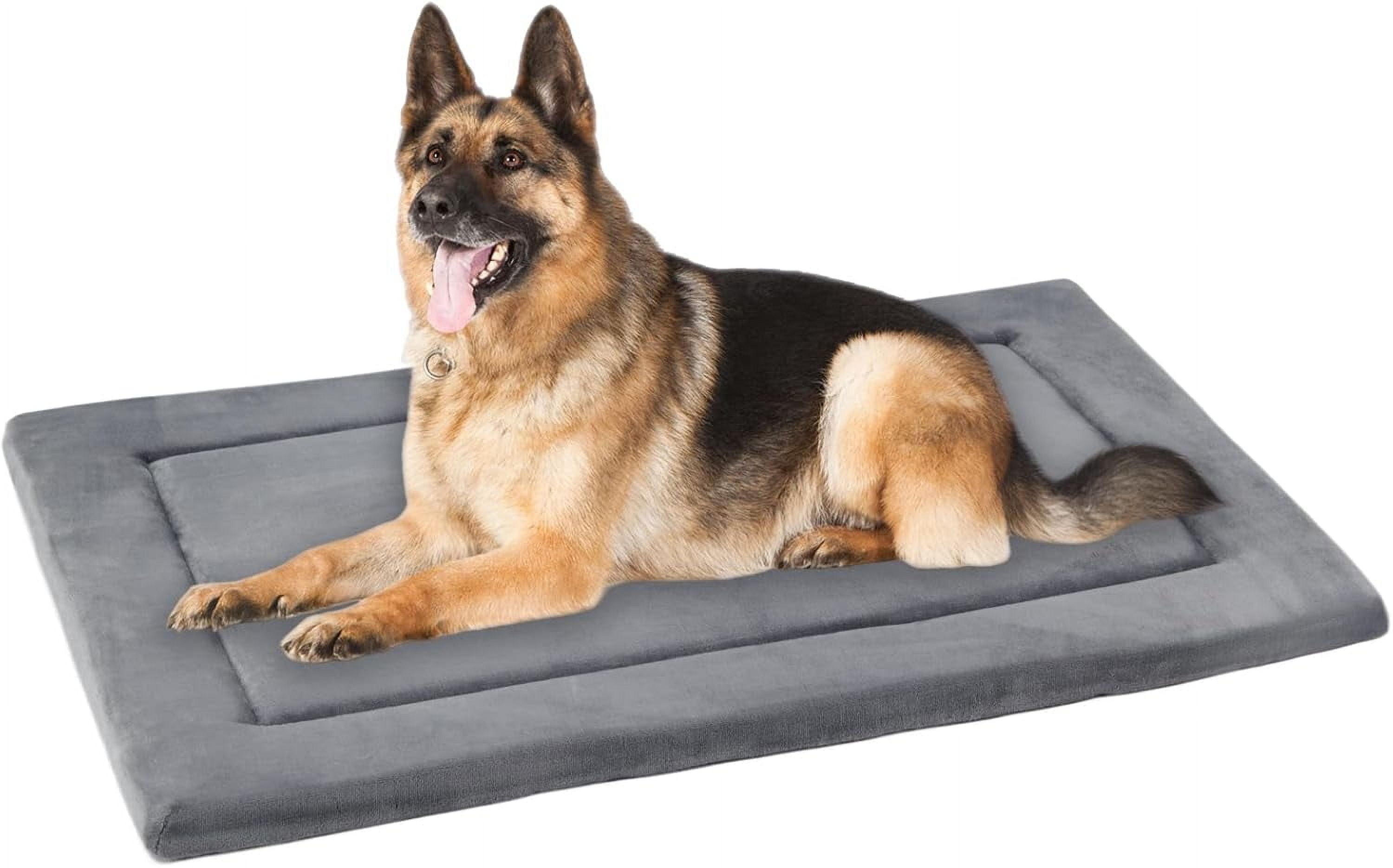 Dog Bed Mat Plush 4in Orthopedic Pad for Large Dogs up to 150 lbs Waterproof Removable Cover Machine Washable for XXXL Dogs