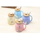 thumbnail image 2 of Taza de gato de cerámica de dibujos animados de 450 ml con tapa y cuchara taza de té de leche de café, 2 of 4