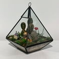thumbnail image 6 of WGV Black Raised Pyramid Geometric Glass Terrarium - 6" Wide x 8" Height, Good quality Terrarium - 1 Pc, 6 of 6