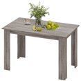 thumbnail image 1 of Light Grey Kitchen Dining Table for 4-6 | Wood Effect, Compact Design, Durable & Stylish | Perfect for Small Spaces & Family Gatherings, 47" x 27", 1 of 7
