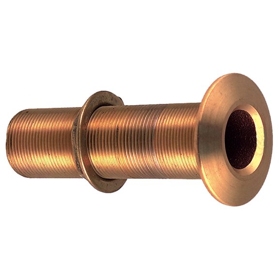 Perko 0348DP5PLB Cast Bronze Extra Long Thru Hull Connector with 5-1/4" Max Hull Thickness for 3/4" Hose