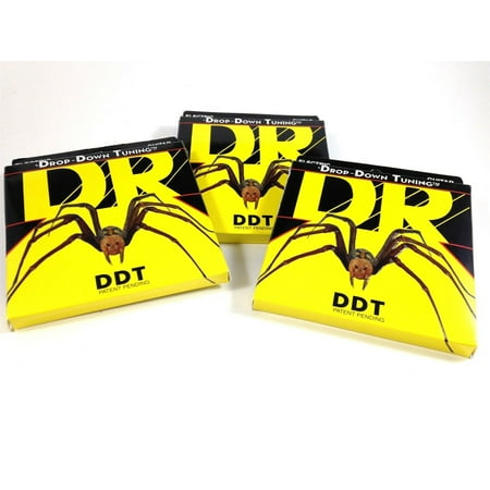 DR Guitar Strings 3 Pack Electric DDT Drop Down Tuning 13-65 Mega Heavy