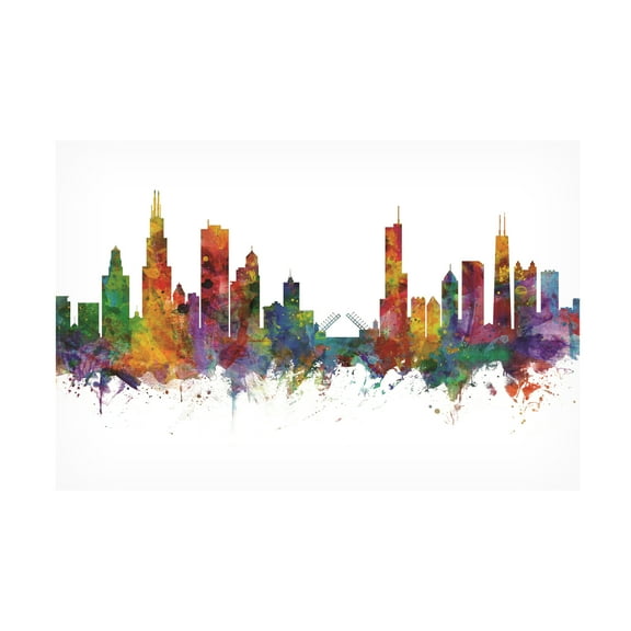 Michael Tompsett 'Chicago Illinois Skyline' Canvas Art