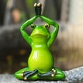 thumbnail image 1 of Resina Jardín Rana Estatua Artesanía Yoga Ranas Animal Estatuilla Ornamento (E) Sywqhk Libre de BPA, 1 of 7