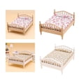 thumbnail image 1 of 2x Dollhouse Miniature Bed Single Bed Model DIY Scene Model Macarena none, 1 of 8