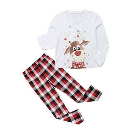 

Baozhu S-3XL Christmas Pajamas Set Parent-Child Pajamas Family Matching Loungewear (Mom)
