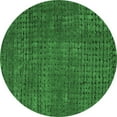 thumbnail image 1 of Ahgly Company Indoor Round Abstract Emerald Green Modern Area Rugs, 6' Round, 1 of 4