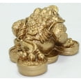 thumbnail image 2 of Feng Shui Mini Matte Gold Money Frog Coin Toad Paperweights Home Decor Gift G16220, 2 of 4