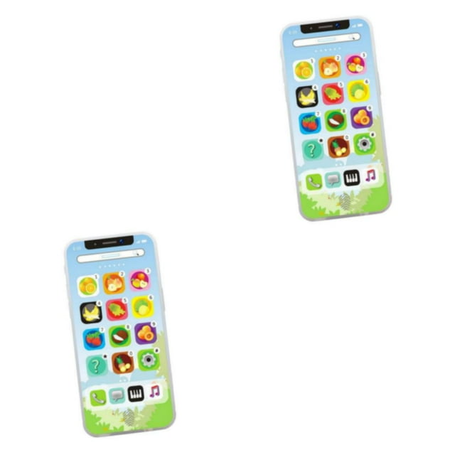 stanreset Developmental Learning Baby Toy Gift Interactive Kids Simulator Music Phone Gifts Children blue 12.5 x 6 x 0.8cm 2Set
