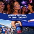 thumbnail image 3 of Red White Blue Hair Glitter Stick – Patriotic America Flag Star Face & Body Glitter, 4th of July Accessories, Waterproof Sparkle for Football Games & Parades, 3 of 8