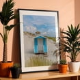 thumbnail image 3 of Skanor Beach Hut in Sky Blue - Skanör Skåne County Sweden Photography Beach House Coastal Beach Ocean Minimalist Architecture Landscape Black Framed Wall Art Print 24 x 36 inches, 3 of 8