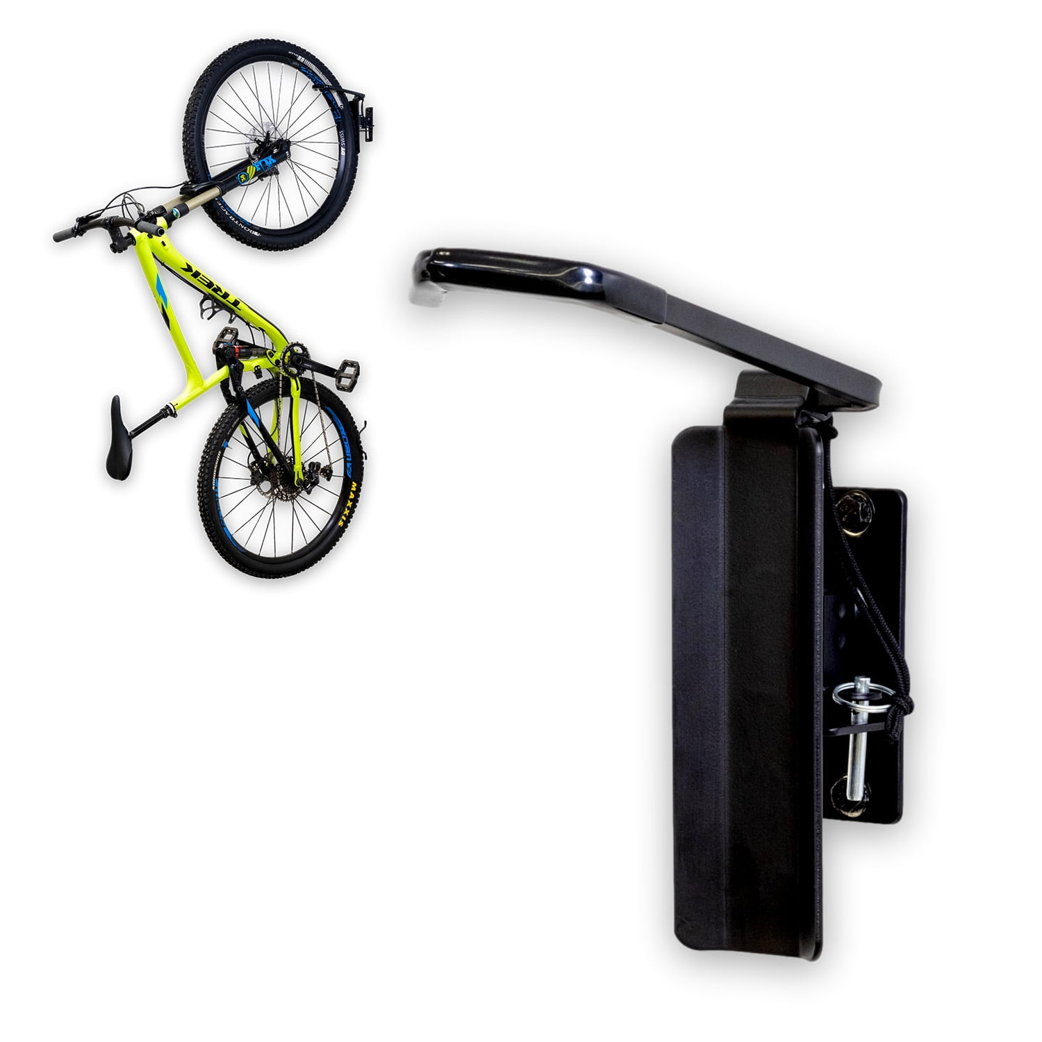 StoreYourBoard Swivel Bike Wall Storage Rack, Garage Mount Hooks, Holds