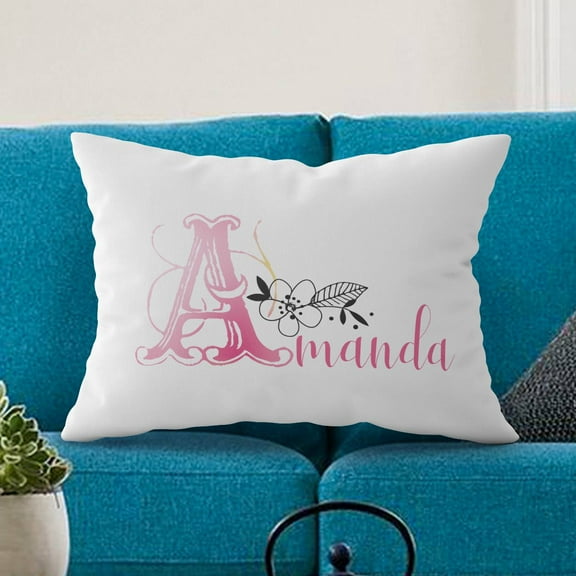 Personalized Pillow Case with Name and Initial