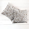 thumbnail image 6 of Ambesonne Romantic Throw Pillow Cover 2 Pack, Love Heart Swirls Dots, 20", Dark Brown and White, 6 of 7