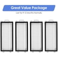 thumbnail image 4 of Replacement HEPA Filters Compatible with Roborock Qrevo Master Qrevo Slim, 4 Pack, 4 of 5