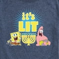 thumbnail image 3 of SpongeBob SquarePants - It's Lit Hanukkah Spongebob and Patrick - Men's Short Sleeve Graphic T-Shirt, 3 of 6