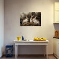 thumbnail image 4 of ZHONGYUTONG Vintage Rabbit Canvas Wall Art Brown Bunny Picture Print Forest Hare Easter Animal Painting for Nursery Decor Framed (24.00" x 36.00"), 4 of 5