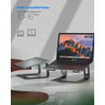 thumbnail image 4 of Laptop Stand, Ergonomic Aluminum Cooling Computer Stand, Detachable Laptop Riser, Protable Notebook Holder Stand Compatible with MacBook Air Pro, Dell XPS, More 10-15.6" Laptops, 4 of 6