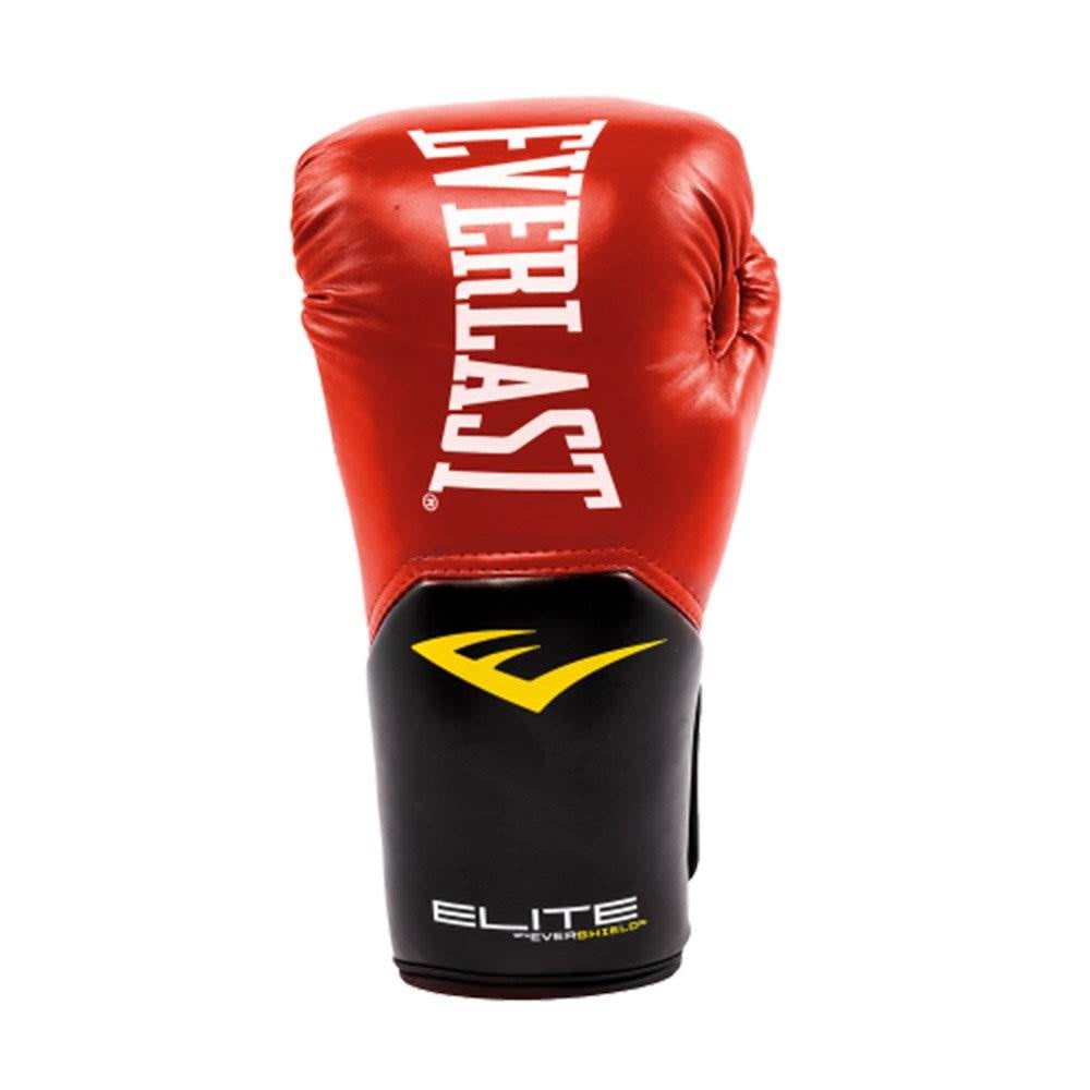 Everlast Elite Pro Style Leather Training Boxing Gloves Size 14 Ounces Red