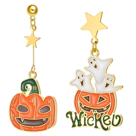 DESIGNICE Halloween Earrings for Women Ghost Pumpkin Witch Dangle Earrings Fun Cute Spooky Halloween Earrings Studs,Halloween Jewelry Gifts for Party Accessories