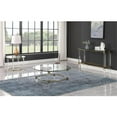 thumbnail image 2 of Milan Giselle Rectangular Clear Glass Sofa Table with Acrylic Legs & Gold Frame, 2 of 7
