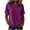 Purple, variant on Admvng Women's Crew Neck Tops Linen and Cotton Short Sleeve Solid Casual Basic Summer Blouses