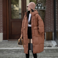 thumbnail image 4 of Abrigos de invierno para mujer 2024, abrigos largos de plumón de color liso con capucha, abrigo vintage grueso y cálido de plumón de pato blanco al 90 %, abrigo de gran tamaño para mujer, 4 of 5