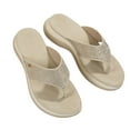 thumbnail image 4 of IUJSOY Womens Wedge Sandals Arch Support Platform Slippers Non-Slip Trendy Rhinestone Slip on Shoes, 4 of 9