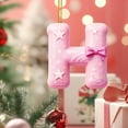 thumbnail image 2 of Pink 26 Alphabet Christmas 2D Acrylic Ornaments - 1pc 3.1in(8cm) Backpack & Car Pendant Decor, Cute Holiday Letter Hanging Accessories, Festive Christmas Alphabet Charms, H, 2 of 7