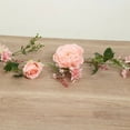 thumbnail image 4 of Balsa Circle 6 feet Blush Artificial Rose Peony Flower Garland Silk Hanging Vine Wedding Reception Party Centerpieces Event Decorations Supplies, 4 of 8