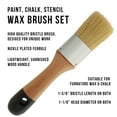 thumbnail image 4 of U.S. Art Supply 2-Piece Multi Use Round Chalk, Wax and Stencil Brushes for Wood Furniture 100% Natural Bristles and Rust Resistant, 4 of 4