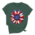 thumbnail image 7 of Zynoxe Women's T-Shirts Fourth of July Patriotic Graphic Tees for Women Casual Summer Crew Neck Short Sleeve Going Out Tops (#03 Green,M), 7 of 7
