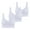 White, variant on 3 PC Sports Bras for Women Plus Size No Underwire Full Coverage Stretchty Seamless Bralettes Bras Breathable Liftup Bras