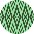 thumbnail image 1 of Ahgly Company Indoor Round Patterned Medium Forest Green Area Rugs, 3' Round, 1 of 6